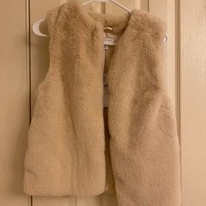 Topshop Faux Fur Vest Size 4 New